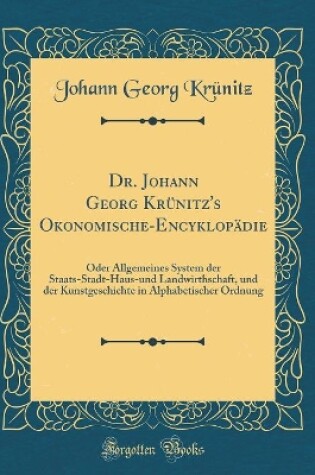 Cover of Dr. Johann Georg Krünitz's Okonomische-Encyklopädie