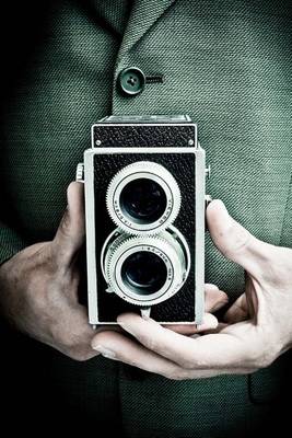 Book cover for Retro Photographer with Twin Lens Reflex Camera Journal