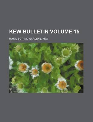 Book cover for Kew Bulletin Volume 15