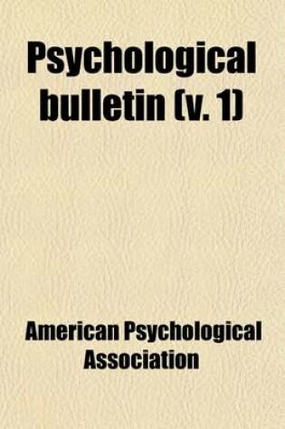 Cover of Psychological Bulletin (Volume 1)