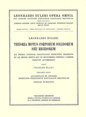 Cover of Theoria motus corporum solidorum seu rigidorum ex primis nostrae cognitionis principiis stabilita et ad omnes motus qui in huiusmodi corpora cadere possunt accomodata 2nd part.