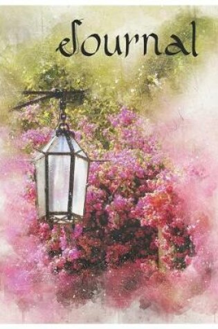 Cover of Lamp Post Flowers Oversized 8.5x11, 150 Page Lined Blank Journal Notebook
