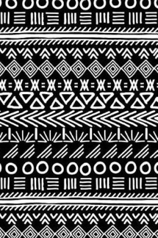 Cover of Journal Notebook Tribal Art Pattern Black and White