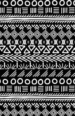Cover of Journal Notebook Tribal Art Pattern Black and White
