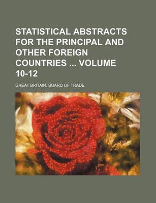 Book cover for Statistical Abstracts for the Principal and Other Foreign Countries Volume 10-12