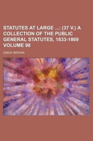 Cover of Statutes at Large Volume 98