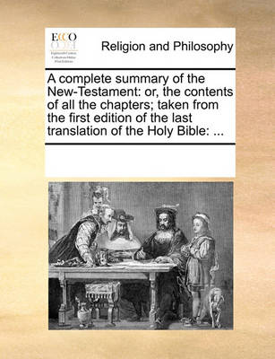 Book cover for A complete summary of the New-Testament