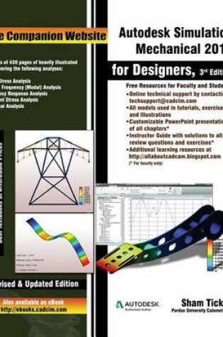 Cover of Autodesk Simulation Mechanical 2016 for Designers, 3rd Edition