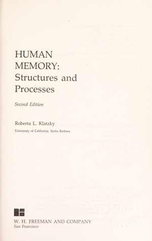 Book cover for Human Memory