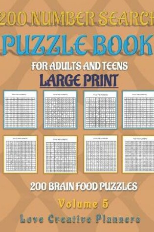 Cover of 200 NUMBER SEARCH PUZZLE BOOK-Volume 5