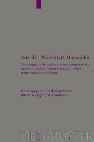 Cover of Aus der Werkstatt Harnacks