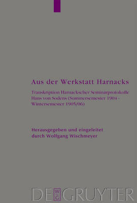 Book cover for Aus der Werkstatt Harnacks