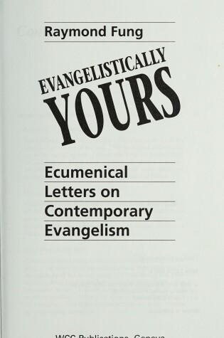 Cover of Evangelistically Yours