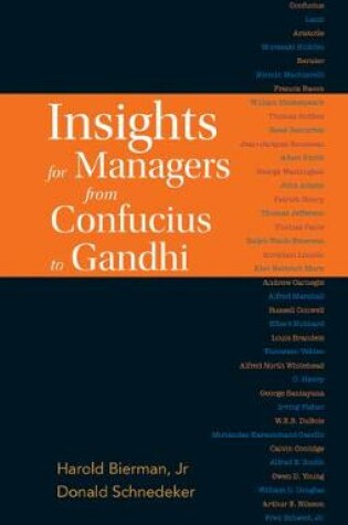 Cover of Insights For Managers From Confucius To Gandhi