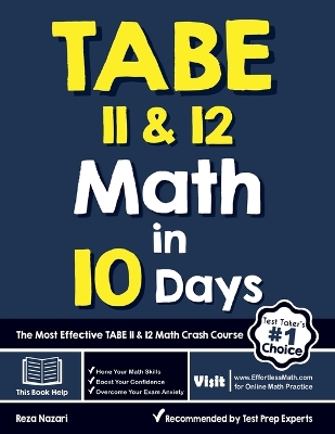 Book cover for TABE 11 & 12 Math in 10 Days