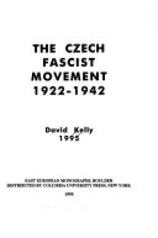 Cover of Czech Fascist Movement