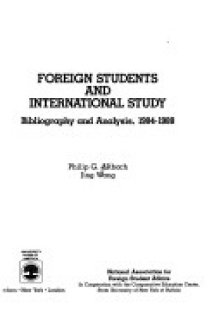 Cover of Foreign Students and International Study