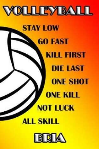 Cover of Volleyball Stay Low Go Fast Kill First Die Last One Shot One Kill Not Luck All Skill Bria