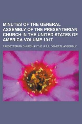 Cover of Minutes of the General Assembly of the Presbyterian Church in the United States of America Volume 1917