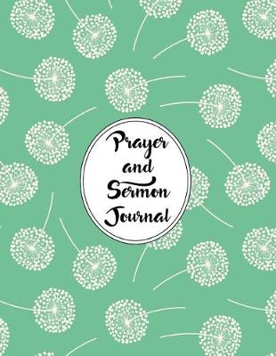 Cover of Prayer and Sermon Journal Notebook Dandelions Pattern 7