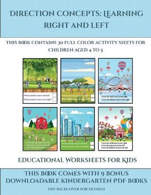 Book cover for Educational Worksheets for Kids (Direction concepts learning right and left)