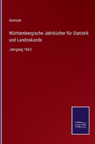 Cover of Württembergische Jahrbücher für Statistik und Landeskunde