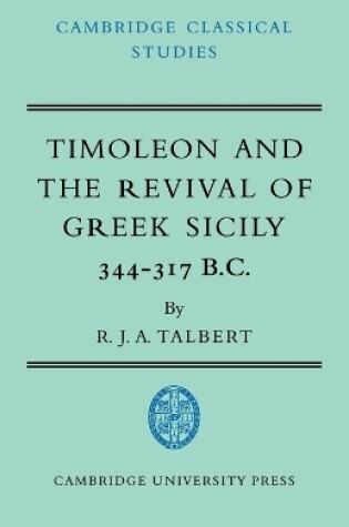 Cover of Timoleon and the Revival of Greek Sicily