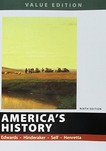 Book cover for America's History, Value Edition, Combined