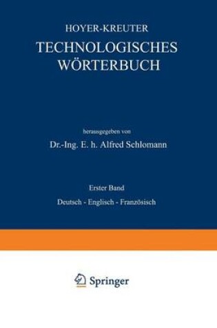 Cover of Technologisches Woerterbuch