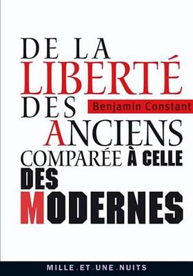 Book cover for de La Liberte Des Anciens Comparee a Celle Des Modernes