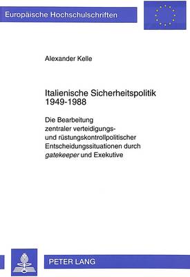 Cover of Italienische Sicherheitspolitik 1949-1988