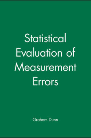 Cover of Statistical Evaluation of Measurement Errors