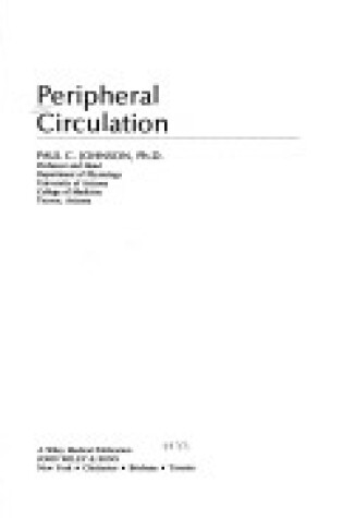 Cover of Peripheral Circulation