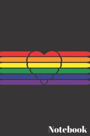 Cover of Rainbow Heart Gay Pride Notebook
