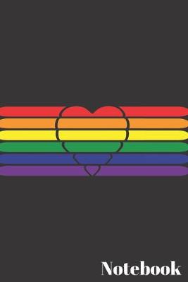 Book cover for Rainbow Heart Gay Pride Notebook