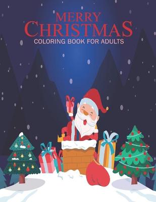 Book cover for Merry christmas coloring book for adults