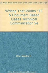 Book cover for Writing That Works 11E & Document Based Cases Technical Comminication 2e