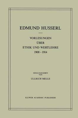 Cover of Vorlesungen UEber Ethik Und Wertlehre 1908-1914