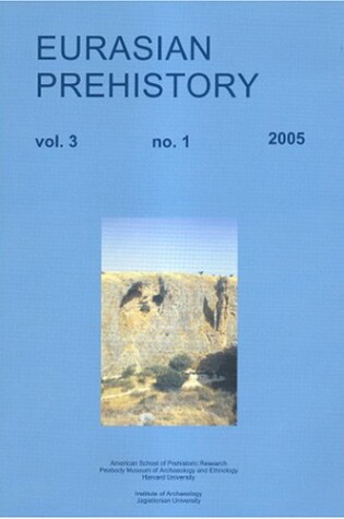 Cover of Eurasian Prehistory vol 3.1