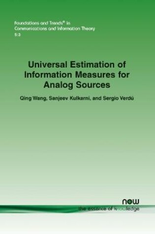 Cover of Universal Estimation of Information Measures for Analog Sources