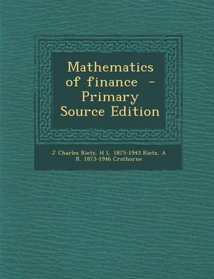 Book cover for Mathematics of Finance