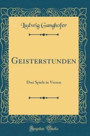 Cover of Geisterstunden