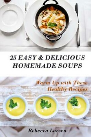 Cover of 25 Easy & Delicious Homemade Soups. Warm Up With These Healthy & Delicious Soup Recipes