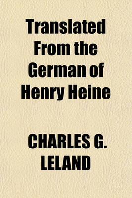 Book cover for Translated from the German of Henry Heine