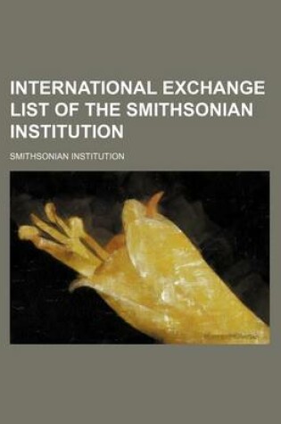 Cover of International Exchange List of the Smithsonian Institution