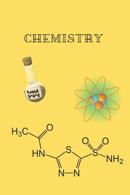 Cover of Notebook with squared paper 240 pages, 6x9 School Notebook, bilateral, two-sided, Chemistry, Physics