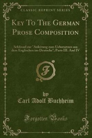 Cover of Key to the German Prose Composition