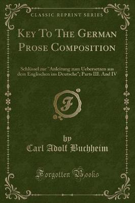 Book cover for Key to the German Prose Composition