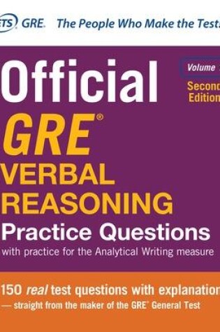 Cover of Official GRE Verbal Reasoning Practice Questions, Second Edition, Volume 1