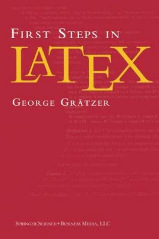 Cover of First Steps in LaTeX